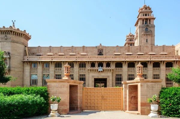Vnějšího pohledu Umaid Bhawan Palace Rajasthan — Stock fotografie