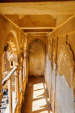 Koridor içinde müze, altın Kalesi olan Jaisalmer, Rajasthan içinde