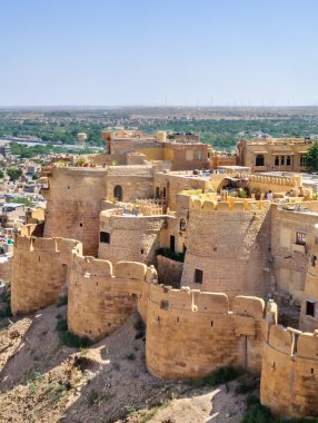 Kuşlar altın Fort Jaisalmer Jaisalmer şehri görünümünü göz,