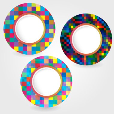 Parlak daireler çerçeve kümesi.