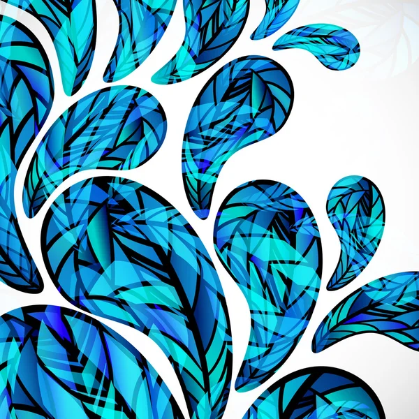 Gouttes d'eau bleue fond — Image vectorielle