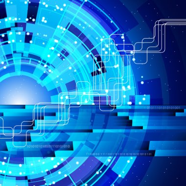 soyut mavi teknoloji arkaplanı.