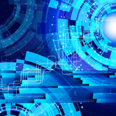 soyut mavi teknoloji arkaplanı.