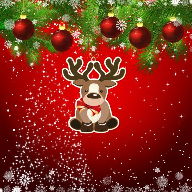 Yeni yıl tasarım arka plan. Şablon kartı whit kırmızı İsa