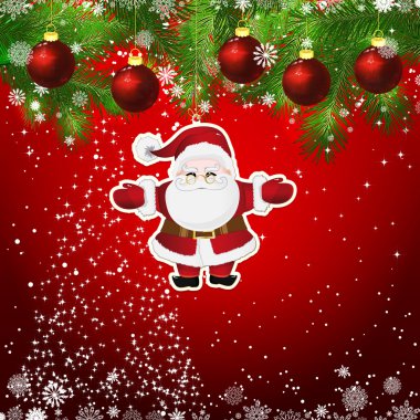 Yeni yıl tasarım arka plan. Şablon kartı whit kırmızı İsa