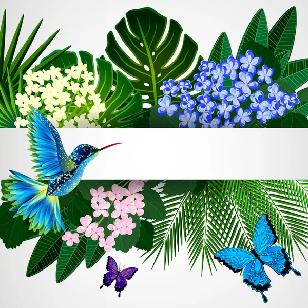 Fundal de design floral. Flori tropicale . — Vector de stoc