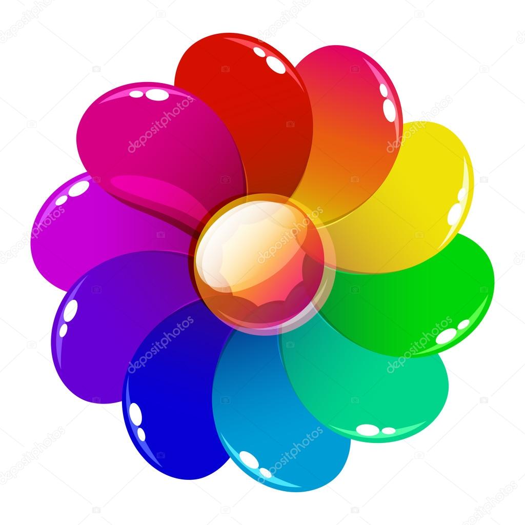 Abstract background with colorful flower.