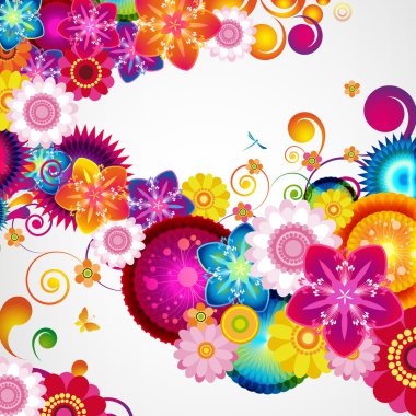 Hediyelik bayram çiçek tasarım arka plan.