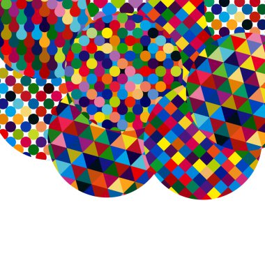 Parlak mozaik daireler ile arka plan.