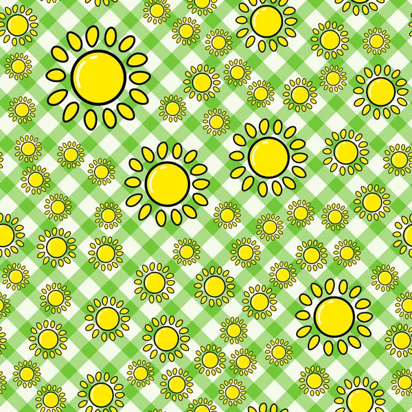 Patrón Inconsútil Del Sol Sobre Fondo Blanco Diseño Impresión Papel — Vector de stock