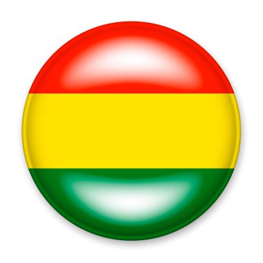 Bolivya bayrağı yuvarlak bir düğme şeklinde ışık ve gölge şeklinde.. 