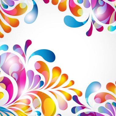 Parlak gözyaşı damlası şekilli kemerlerle soyut arkaplan.