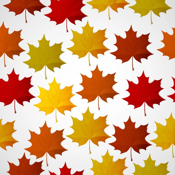 Fond abstrait avec des feuilles colorées d'automne . — Image vectorielle