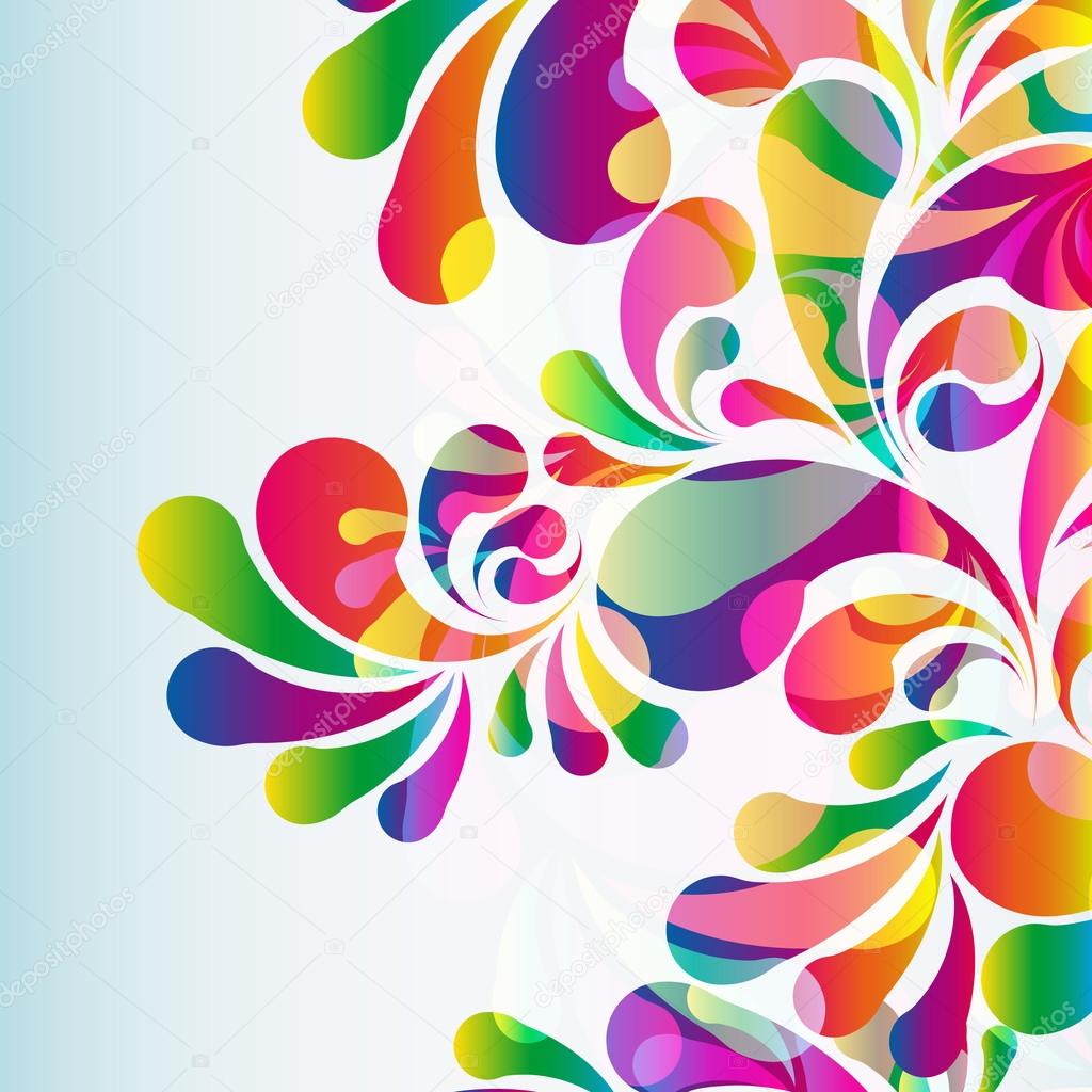 Abstract colorful arc-drop background.