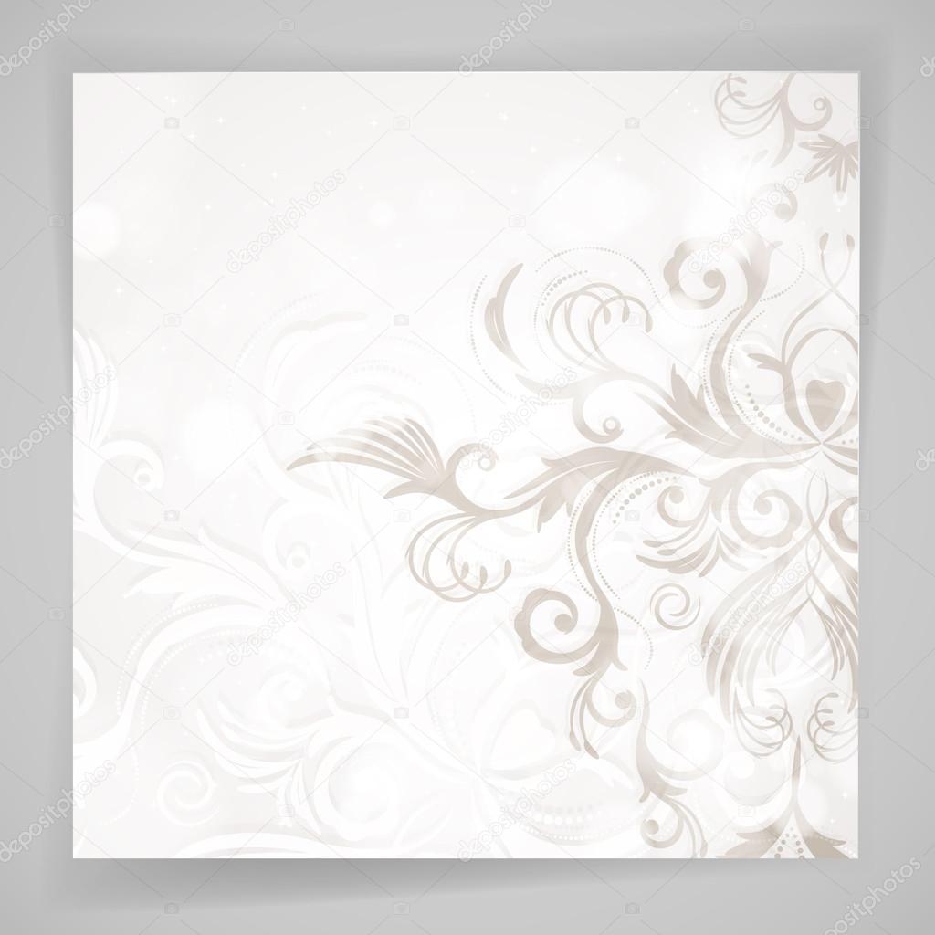 Abstract vector floral background with oriental flowers.