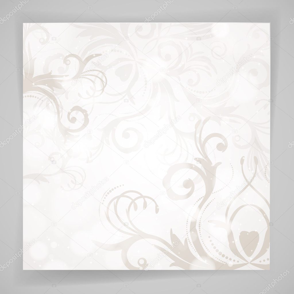 Abstract vector floral background with oriental flowers.