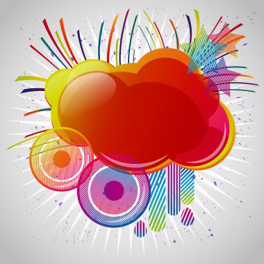 Arka plan tasarım öğeleri ile. Bulut, metniniz için s