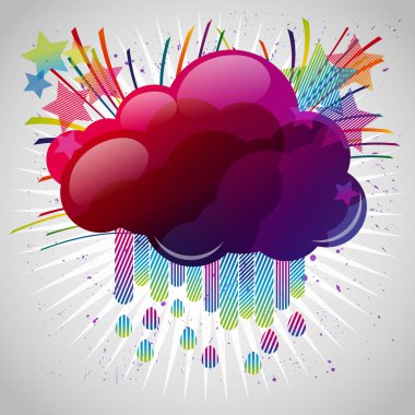 Arka plan tasarım öğeleri ile. Bulut, metniniz için s