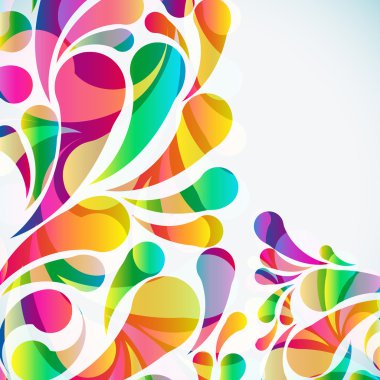 Soyut renkli yay atma arkaplanı. Vektör.