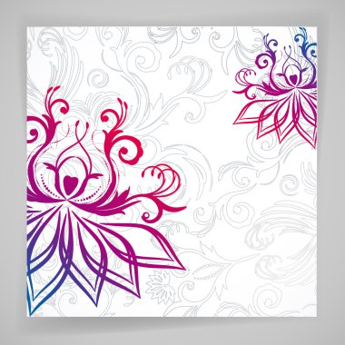 tasarlamak vektör çiçek arka plan ile oryantal çiçek.