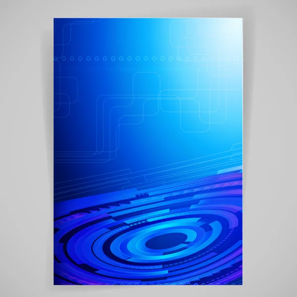 Fundo azul abstrato com elementos techno . — Vetor de Stock