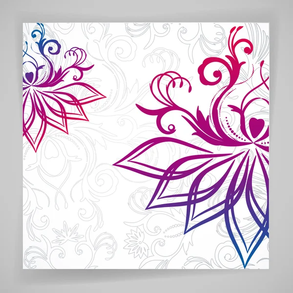 Abstract vector floral background with oriental flowers. — Stock Vector