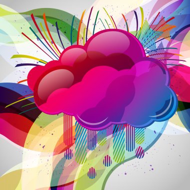 Arka plan tasarım öge ile. Vektör çizim.