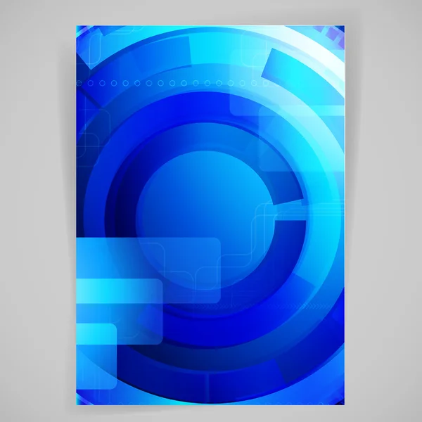 Abstract blue background with techno elements. — Stock Vector