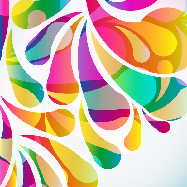 Fondo abstracto colorido arco-gota. Vector. — Vector de stock