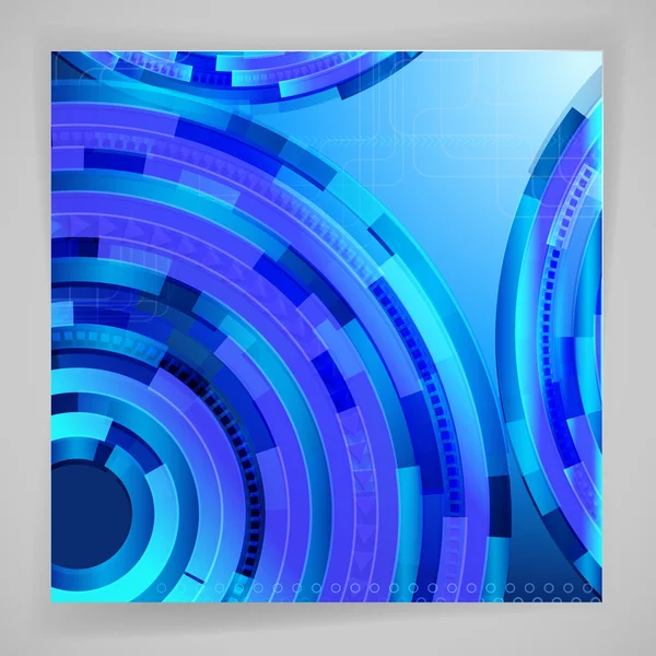 Abstract blue background with techno elements. — Stock Vector