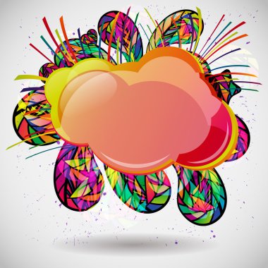 Renkli mozaik tasarım öğeleri ile arka plan. 