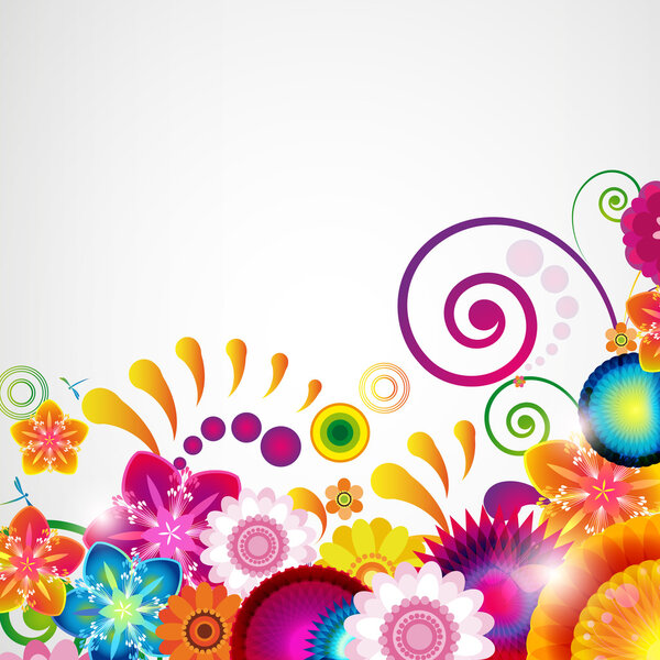 Gift festive floral design background.