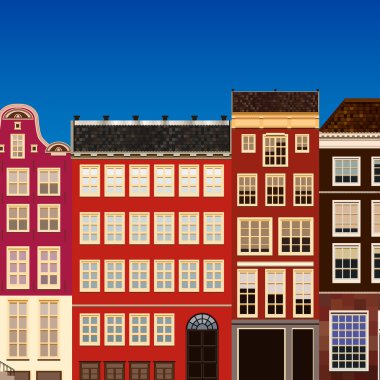 Soyut eski evlerin sokak.