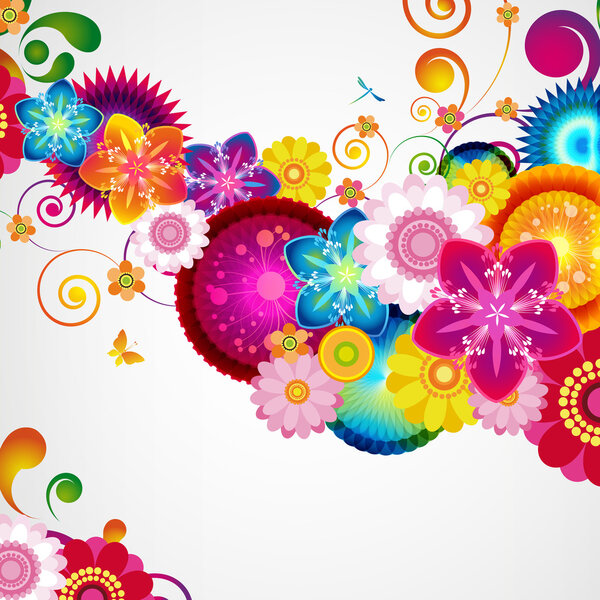 Gift festive floral design background.