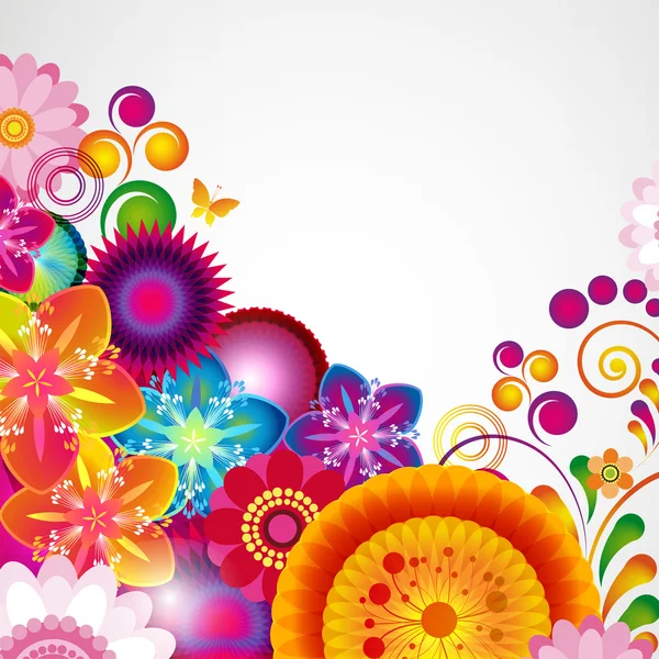 Presente festivo design floral fundo . — Vetor de Stock