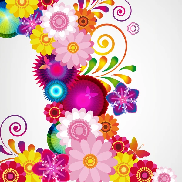 Regalo festivo floral diseño fondo . — Vector de stock