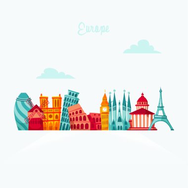 Europe Simgesel Yapı kümesi.
