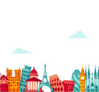 Avrupa seyahat arka plan.