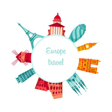 Avrupa seyahat arka plan.