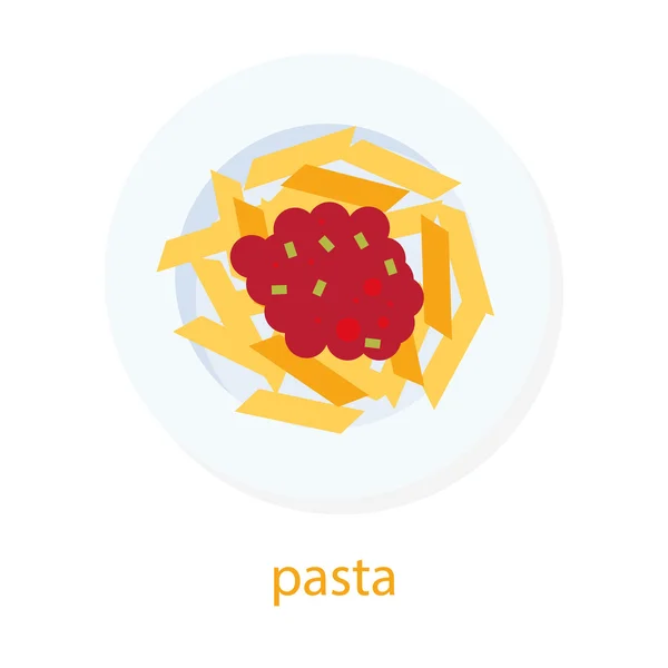 Итальянское блюдо - паста — стоковый вектор