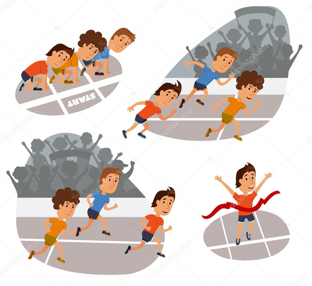 Run race. Running competition Stock Vector Image by ©nordfox #101765974 Run race. Running competition Stock Vector Image by ©nordfox #101765974