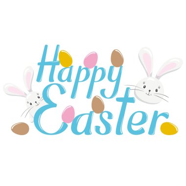 Mutlu Paskalya vektör yazı