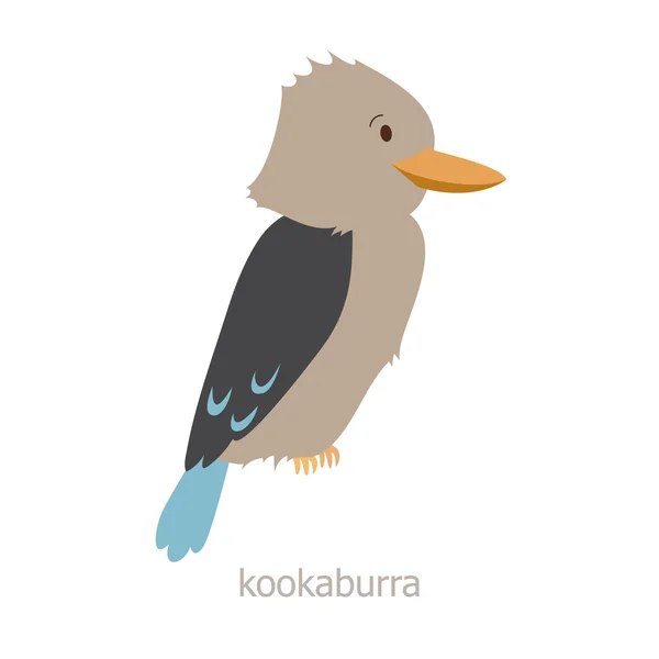 Kookaburra. Cartoon character — Stock Vector