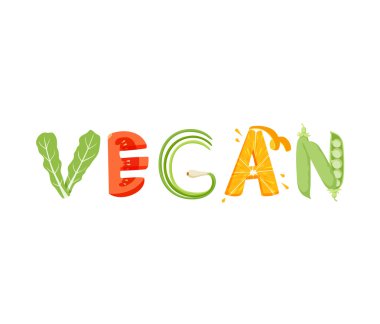 Yazı vegan sebze