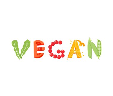 Yazı vegan sebze