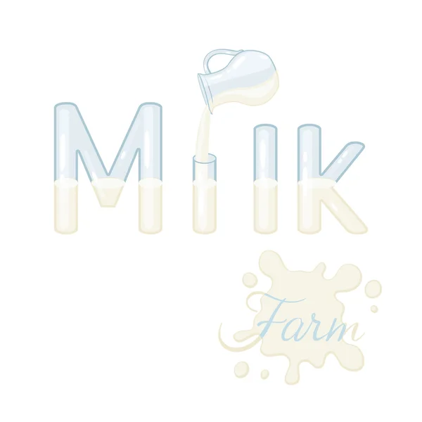 Milchvektorschrift — Stockvektor