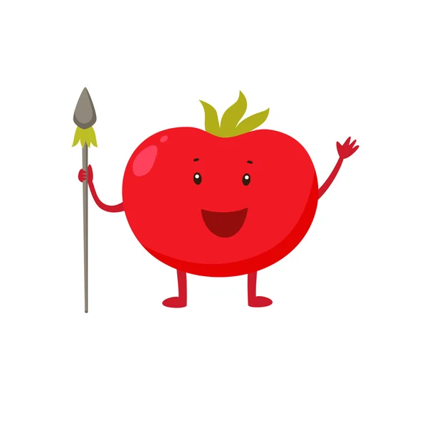 Cartoon tomaat native — Stockvector