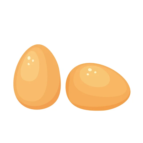 Raw cartoon egg — Stock Vector
