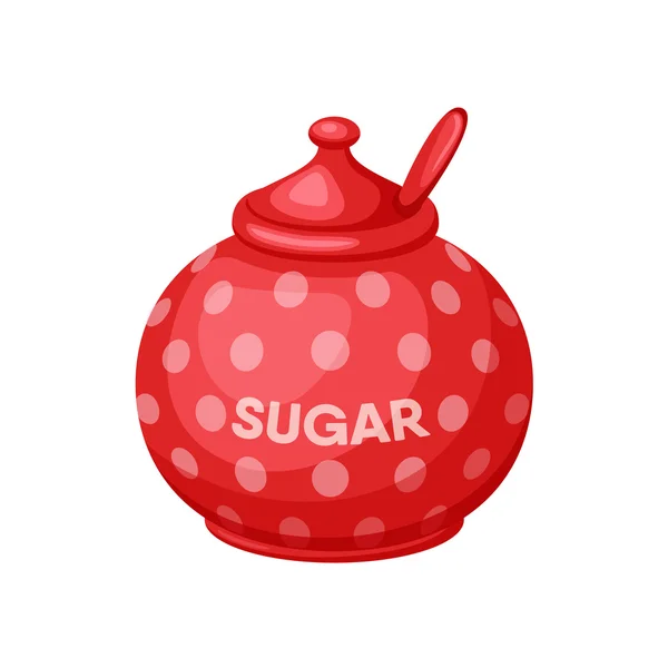 Sugar Bowl з ложкою — стоковий вектор