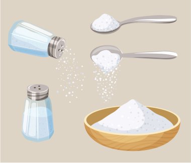 Set of salt clipart